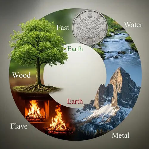 Five Feng Shui Elements Depicted in Harmony