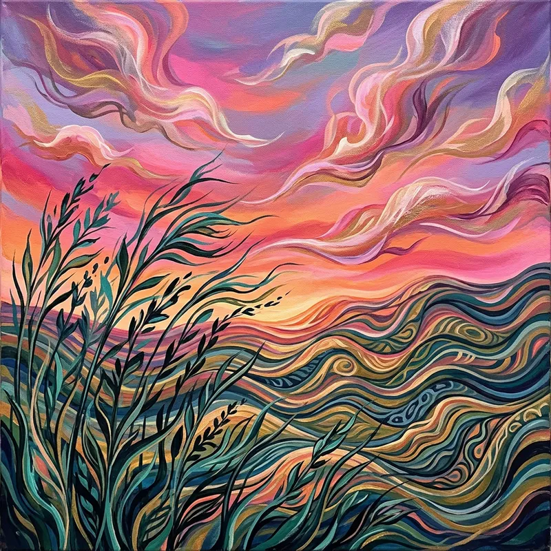 Abstract Nature Scenery at Dusk Abstract Nature Scenery at Dusk