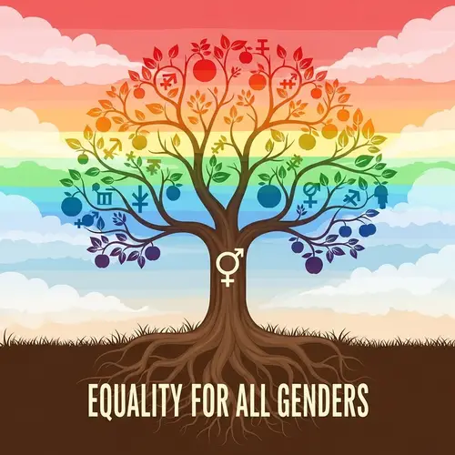 Gender Equality Illustration: Unity Among Different Genders