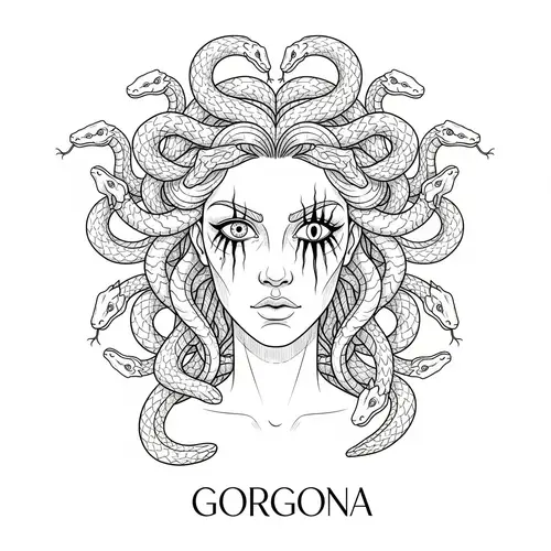 Gorgona | Greek Mythology Illustration