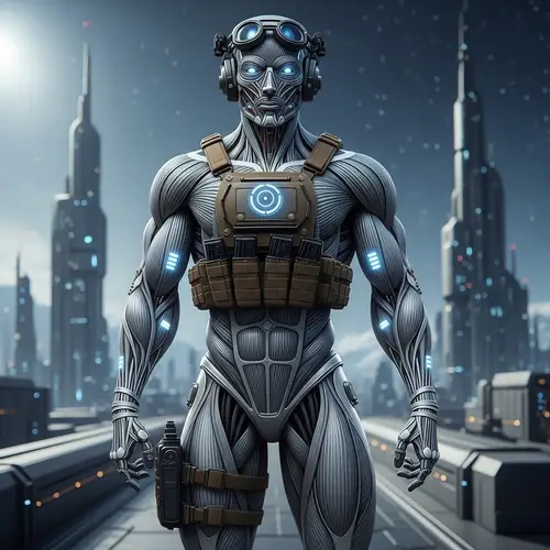 Futuristic Soldier Robot with Advanced Technology