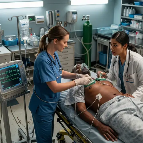 Realistic Medical Emergency Scene: Saving Lives