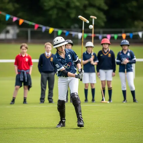Dynamic Youth Polo: Olympic Student in Action