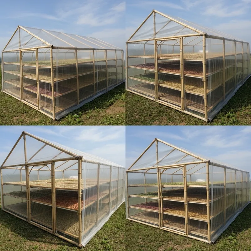 Bamboo Solar Dryers: Efficiently Protecting Crops