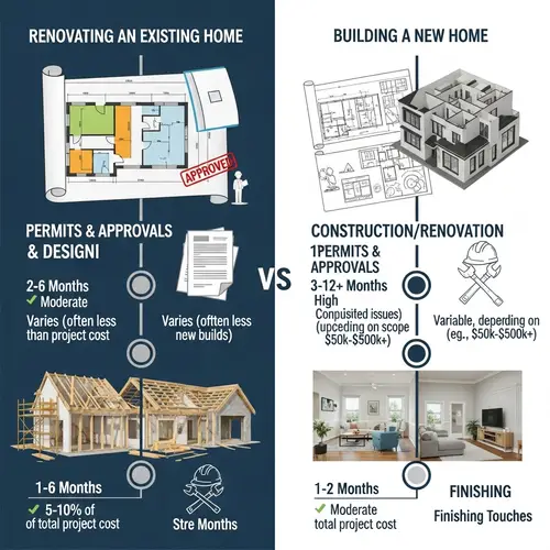 Home Renovation vs New Home Build: Process Comparison Timeline
