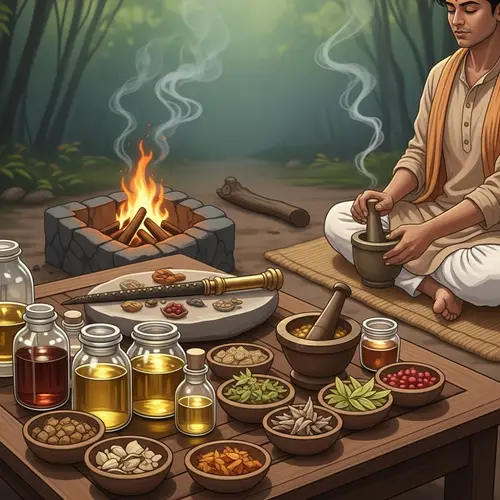 Ayurvedic Healing Practice in a Natural Setting