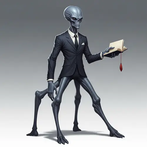 Extraterrestrial Being in Tailored Dress Jacket | Artwork