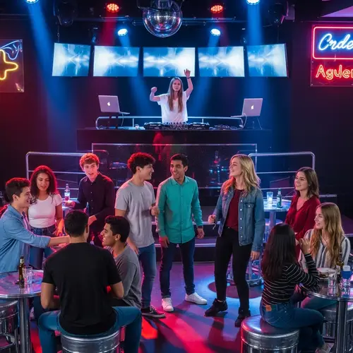 Inclusive Teen Nightclub with Vibrant Modern Ambiance