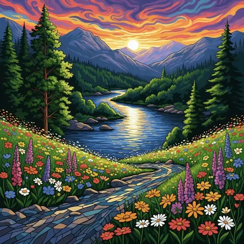 Abstract Nature: Serenity in Colors and Views