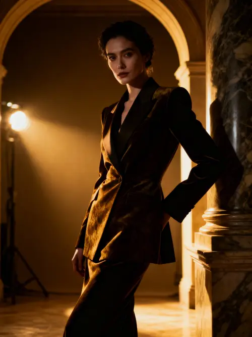 Cinematic Portrait Masterpiece in Designer Fashion