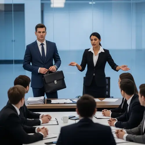 Professional Business Leaders at Dynamic Office Setting