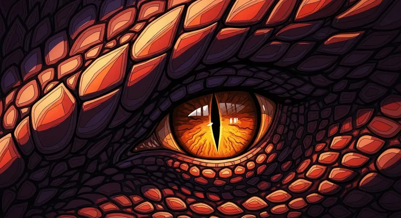 Powerful Dragon Eye: Vibrant Colors & Bold Details