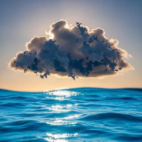 Abstract Cloud Above Macro Ocean | Unique Visual Experience