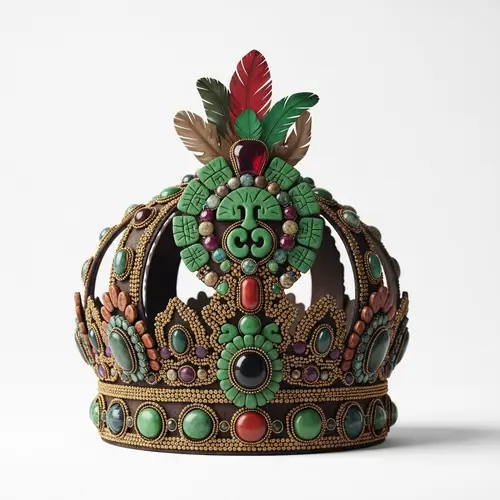 Traditional Guatemalan Crown on White Background