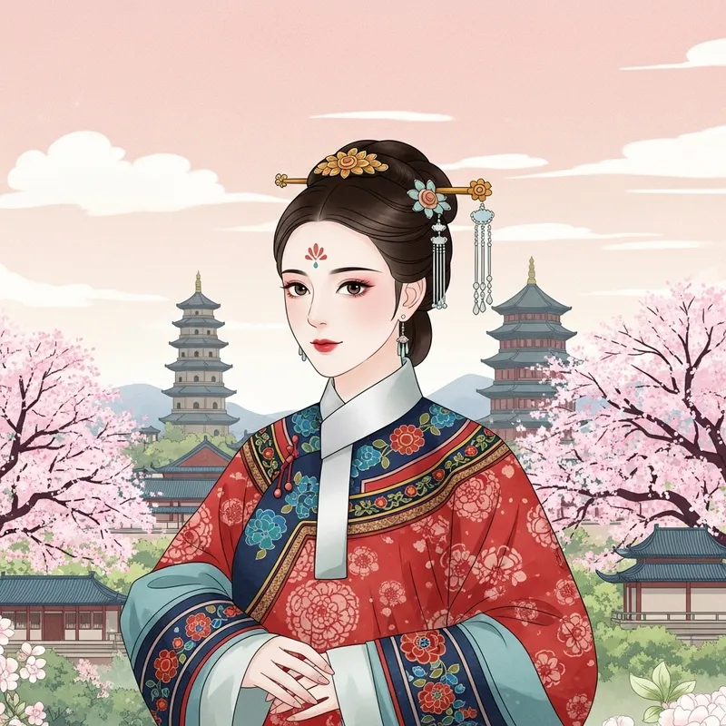 Chinese Women in Cultural Attire