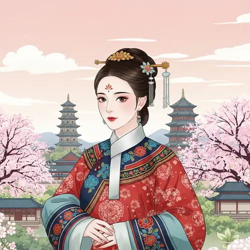 Chinese Woman in Traditional Attire | Cultural Heritage Display