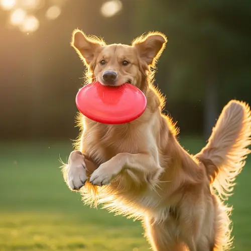 Detailed Image of Playful Dog: Realistic Fur, Tail, Eyes & Ears