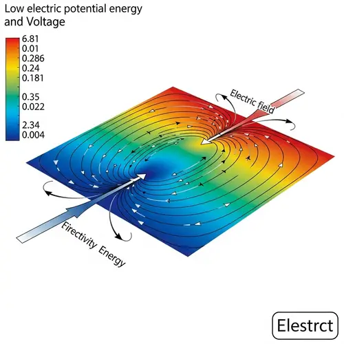 Low Electric Potential Energy and Voltage in Electric Field