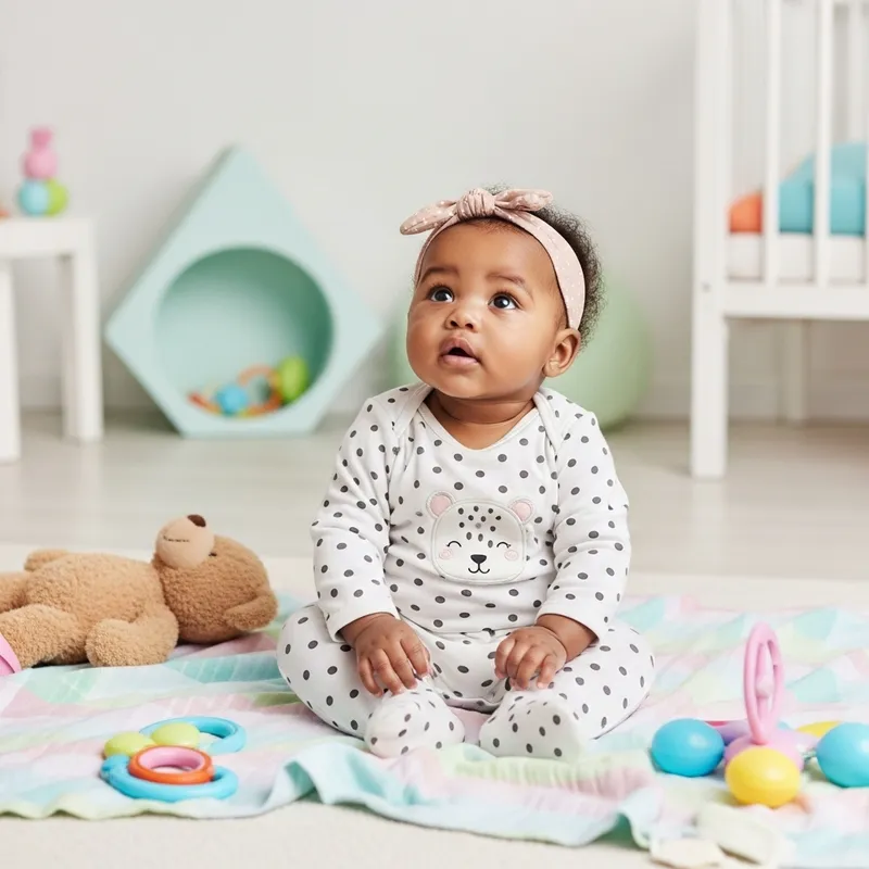 Black Cute Baby Girl | Heartwarming African Infant Scene