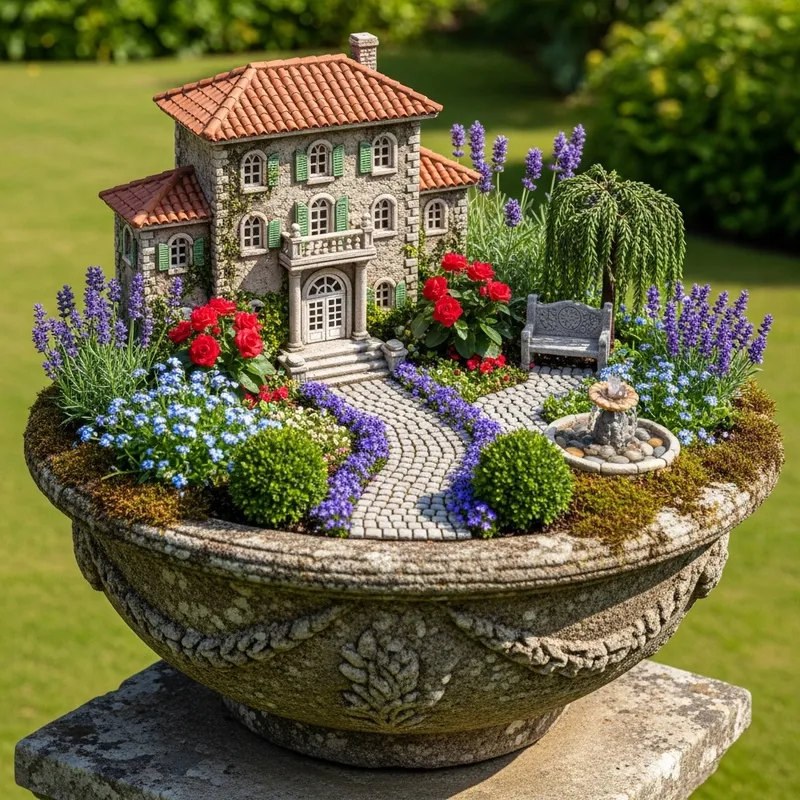 Exquisite Villa Garden Flowerpot Design