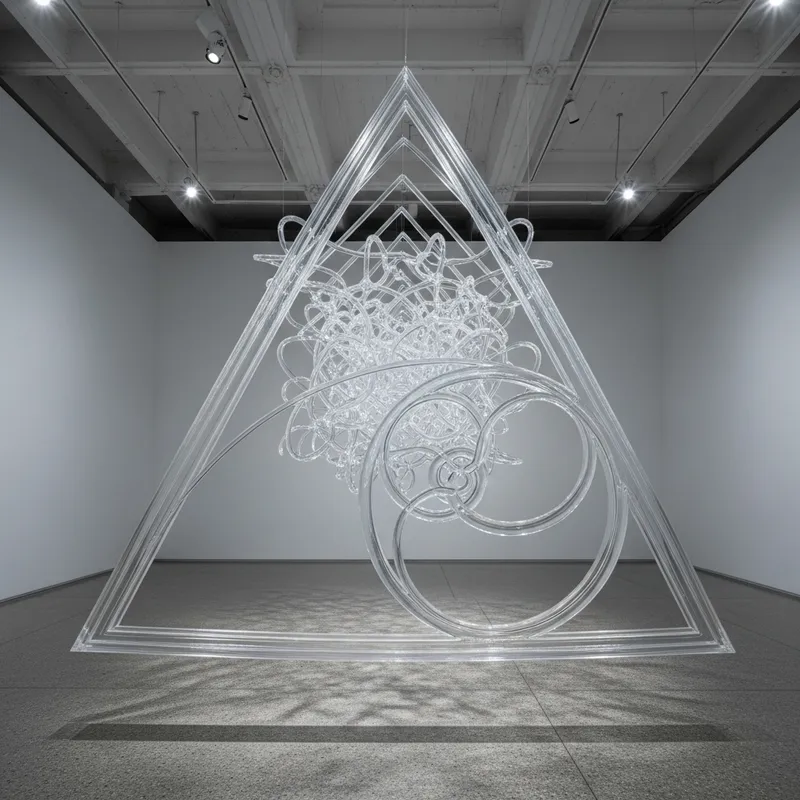 Mesmerizing Glass Tribonacci Installation | Geometric Precision & Ethereal Atmosphere Mesmerizing Glass Tribonacci Installation | Geometric Precision & Ethereal Atmosphere