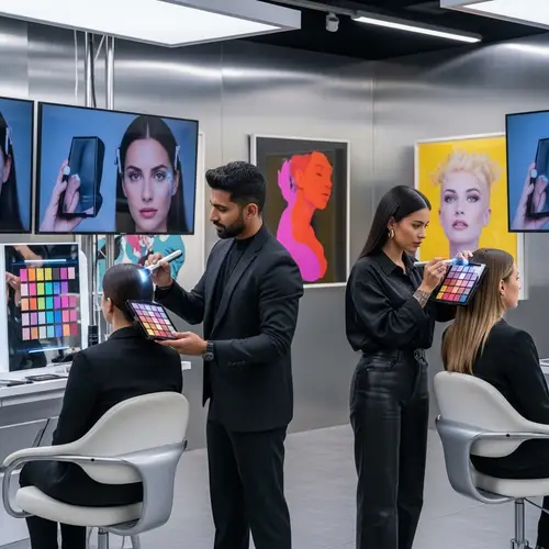 Futuristic Makeup Studio with Diverse Artists - Beauty Revolution
