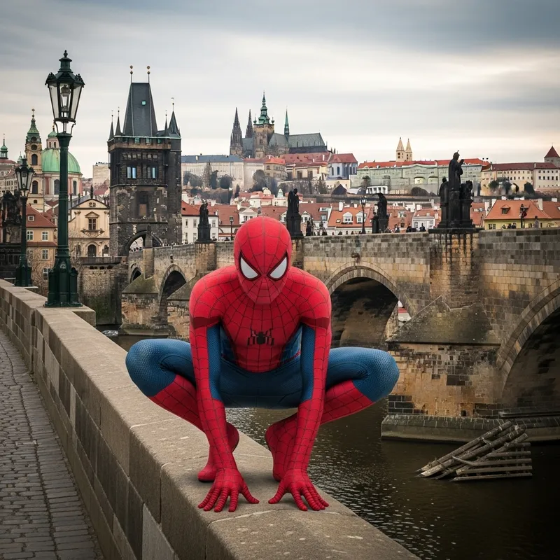 Spider-Man in Prague Spider-Man in Prague