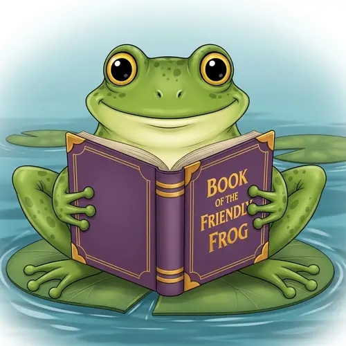 Friendly Frog Reading Book of Pepe