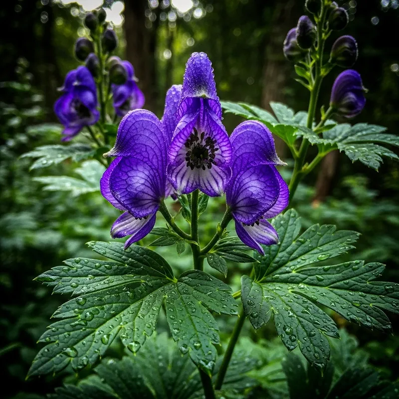Deadly Beauty: Aconitum Flower Elegance