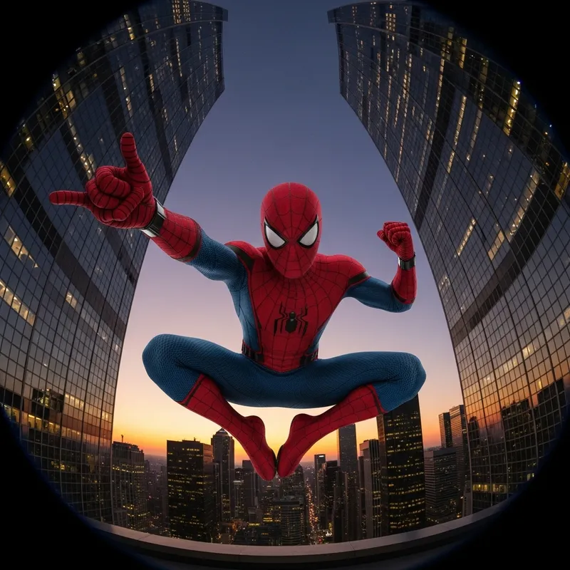 Spiderman Fisheye Photo Filter