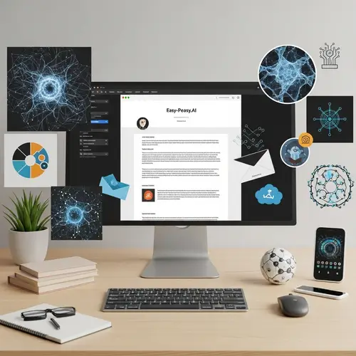 Contemporary Workstation with Easy-Peasy.AI Professional Email