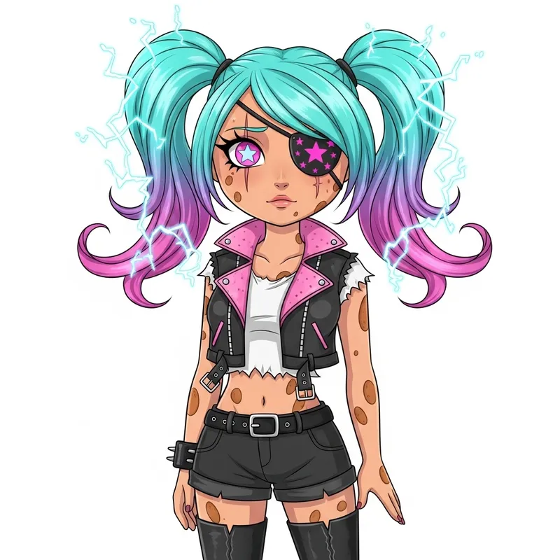 Twizzly Gummy Cookie: Chaotic Cosmic Criminal with Electrifying Twintails