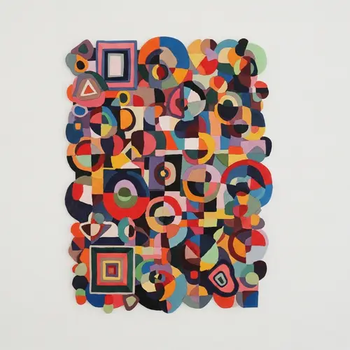 Colorful Abstract Art, Geometric Shapes | Vibrant Artwork