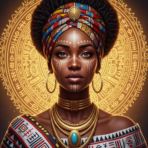 Regal African Queen | Ethereal Beauty and Grace