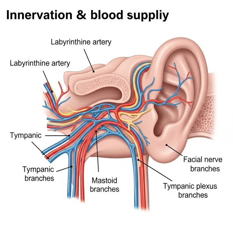 Anatomy of Middle Ear Innervation and Blood Supply