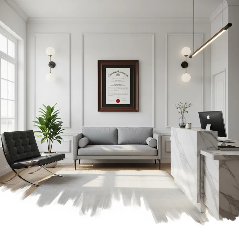 Elegant Lawyer's Office: Minimalist Design & Professionalism