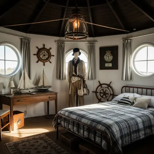 Unique Maritime Themed Bedroom in Lighthouse