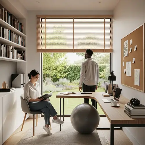 Sunny Home Office | Desk Inspiration with Garden View