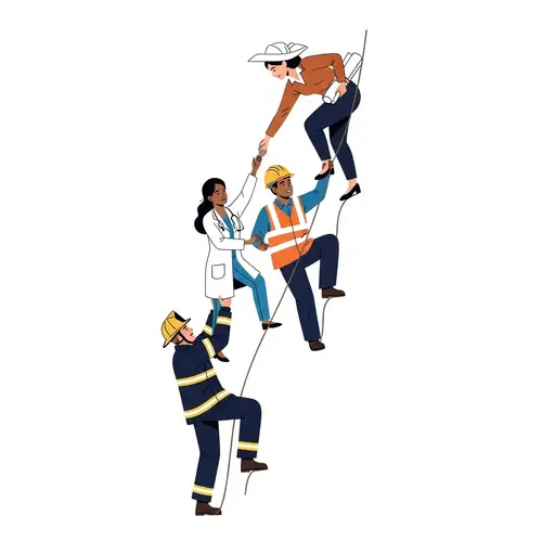 Teamwork in Action: Professionals Helping Each Other