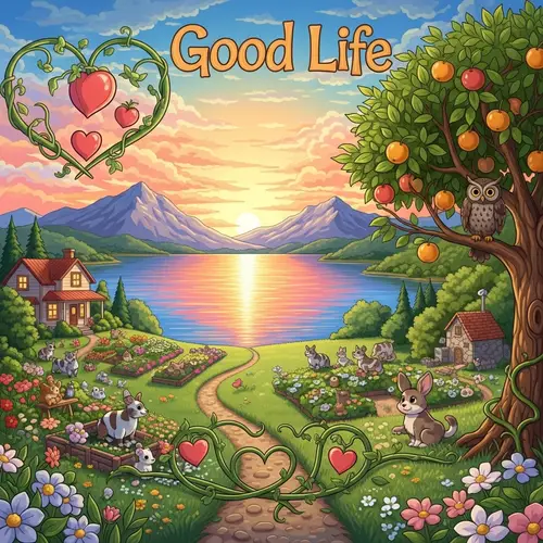 Serene Landscape: A Metaphor for a Good Life