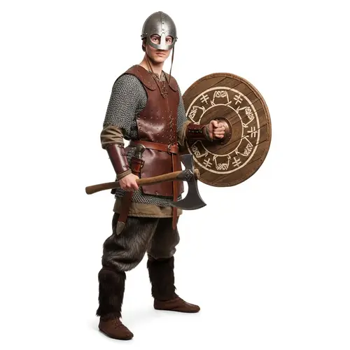 Young Male Viking Warrior Outfit & Accessories