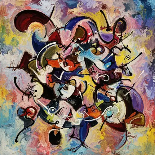 Vibrant Colors and Dynamic Movements: Abstract Expressionism Art