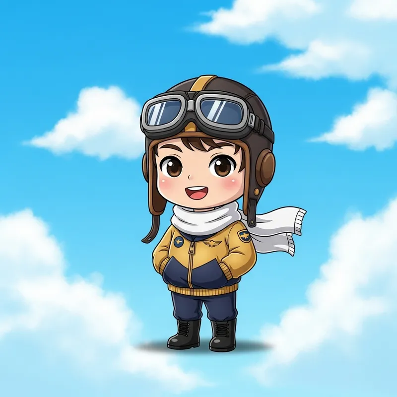 Adorable Chibi Baby Pilot Cloth Design for Your Little Aviator