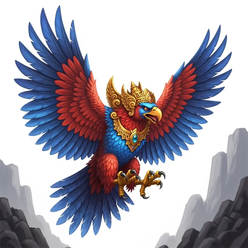 Majestic Garuda: Magnificent Indonesian Mythical Bird Majestic Garuda: Magnificent Indonesian Mythical Bird