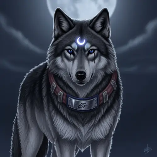 Majestic Wolf Inspired by Sasuke Uchiha