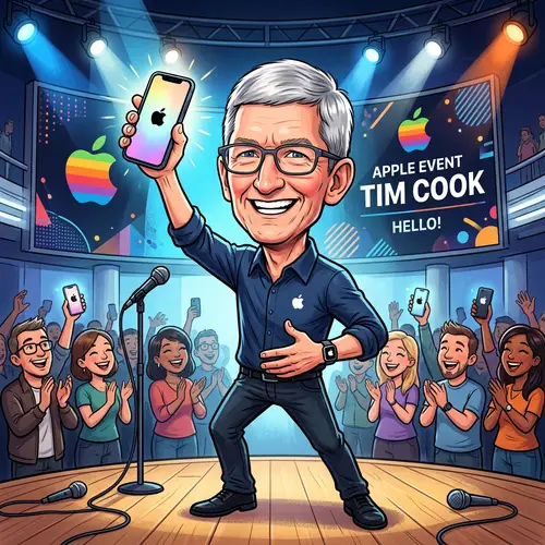 Tim Cook Caricature Art