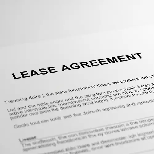 Custom Black and White Minimalist Inscription on Lease Document