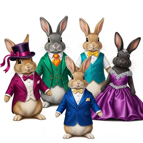 Dapper Rabbits Showcase Style and Elegance
