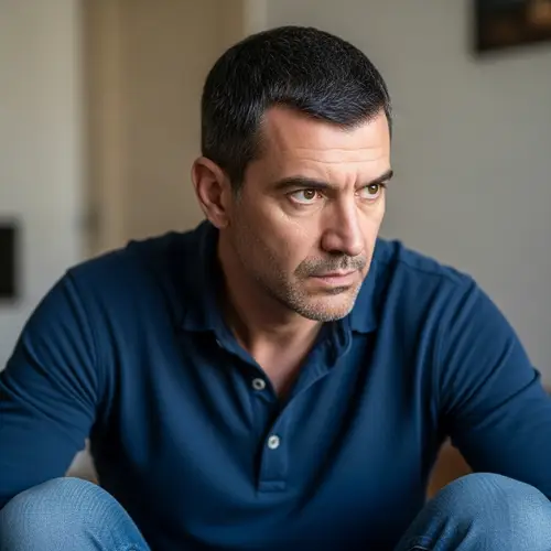 Kamran Shooshani - Middle-Aged Man with Determined Expression