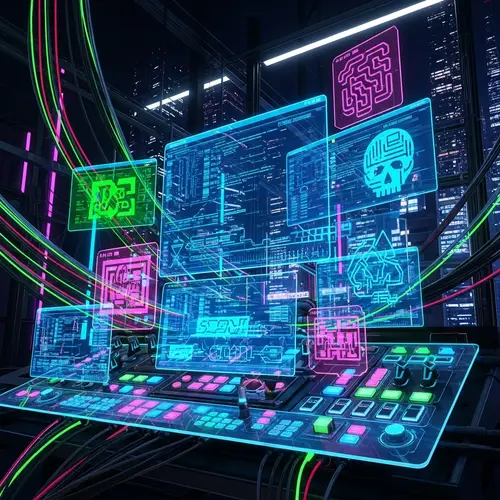 Cyberpunk-Themed Command Line Interface | Futuristic Visuals